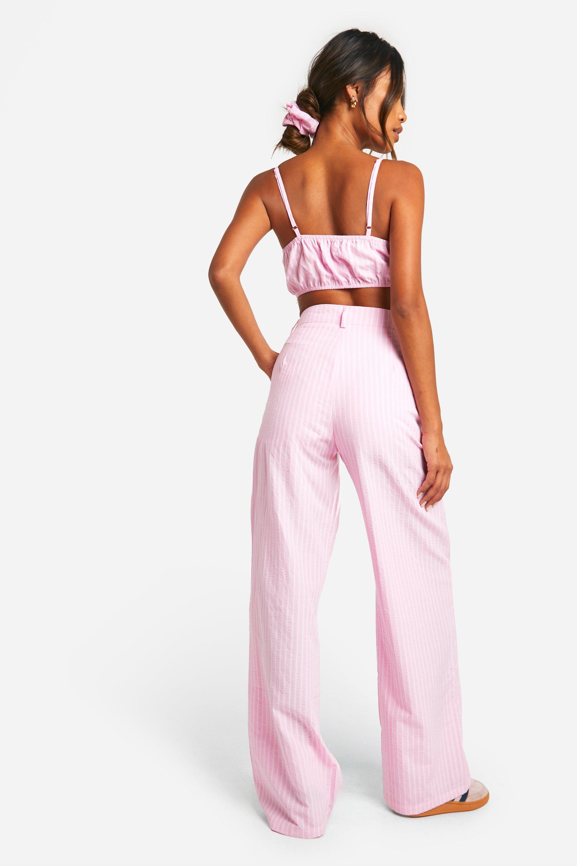 Stripe Wide Leg Trouser